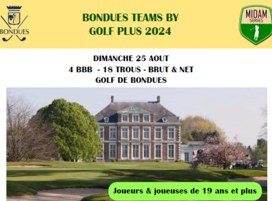 S'inscrire à la Bondues Teams by Golf Plus 2024